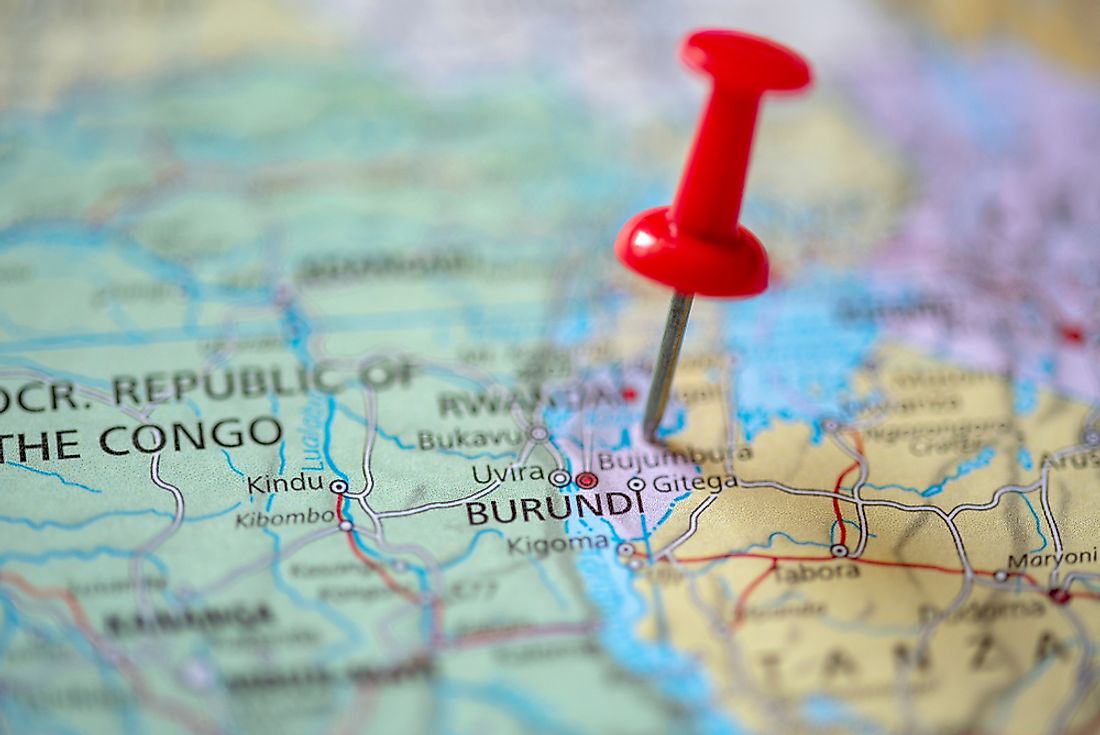 The landlocked nation of Burundi is surrounded by three other African countries.