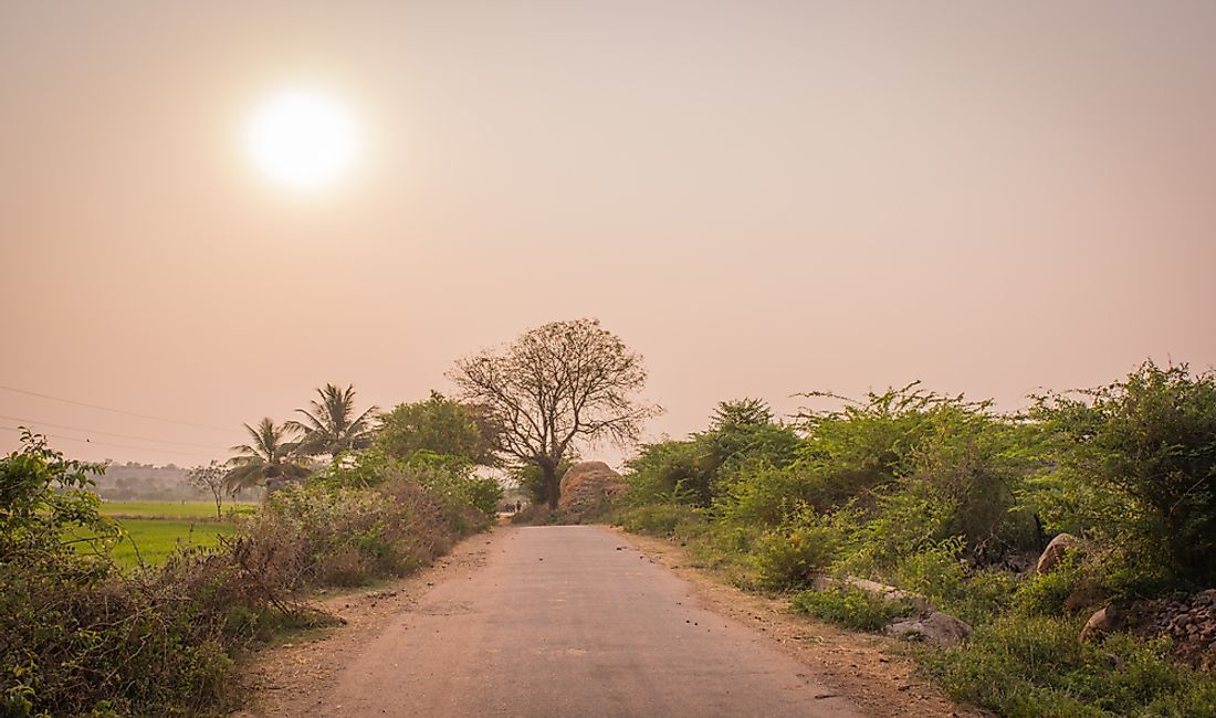 A lack of paved road networks may be a sign of an undeveloped country.