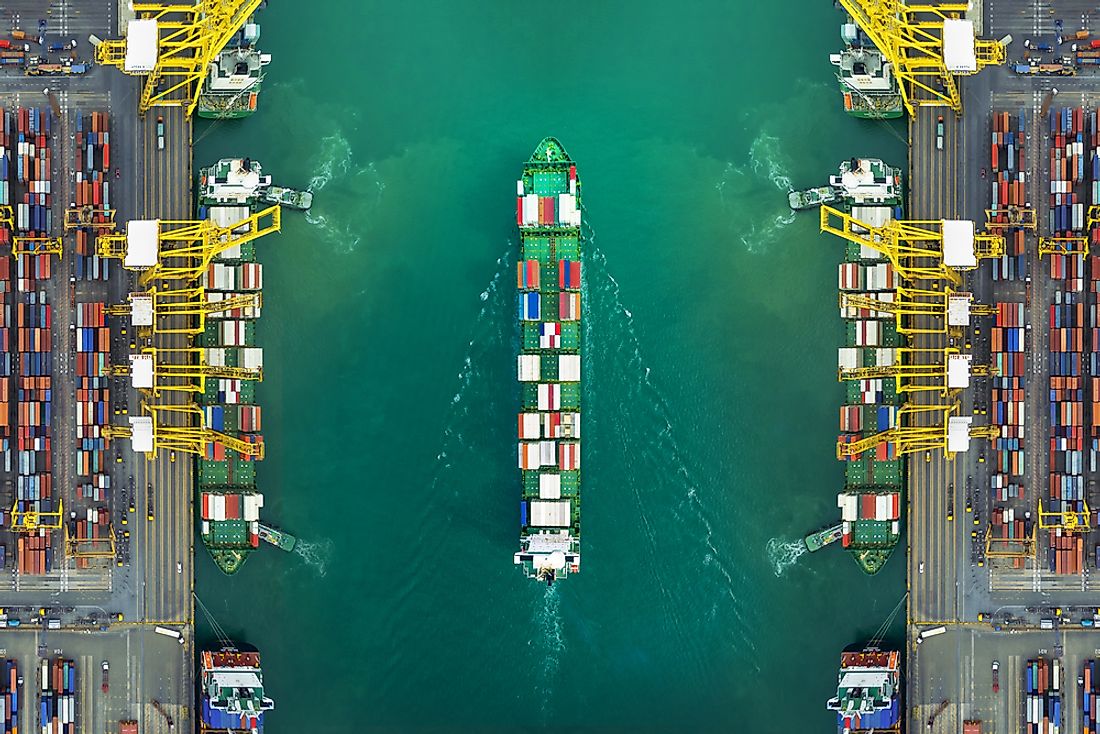 An overview of maritime vessels at work. World Maritime Day celebrates the maritime industry. 