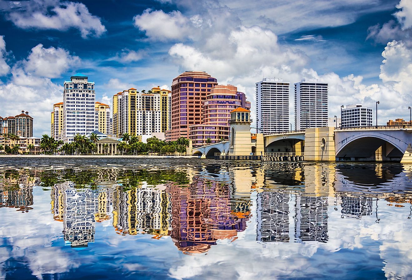 Downtown West Palm Beach, Florida.