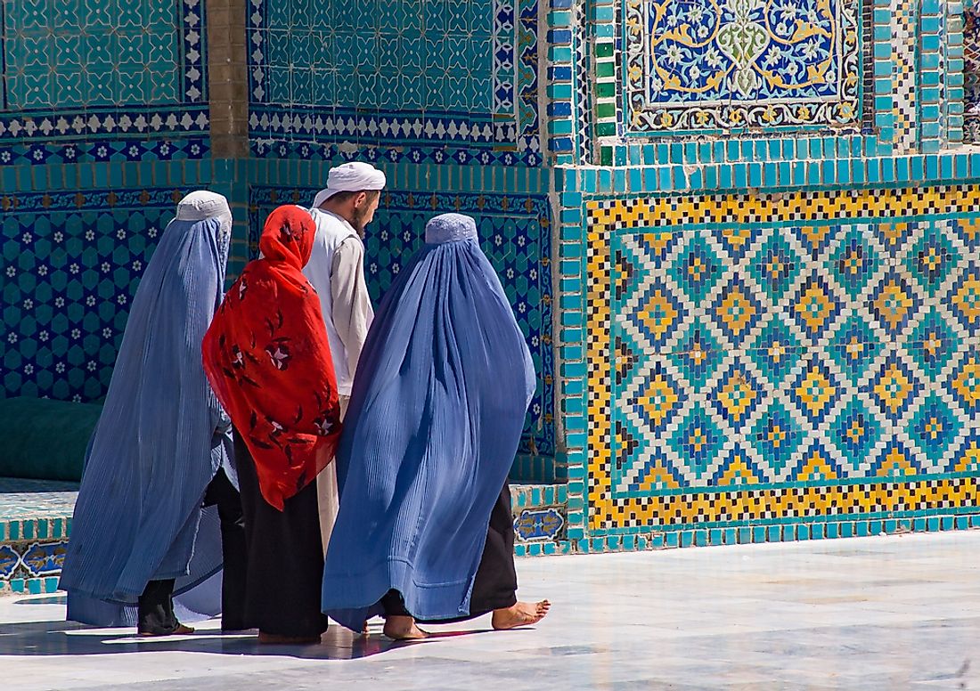 Men and women in Afghanistan. 