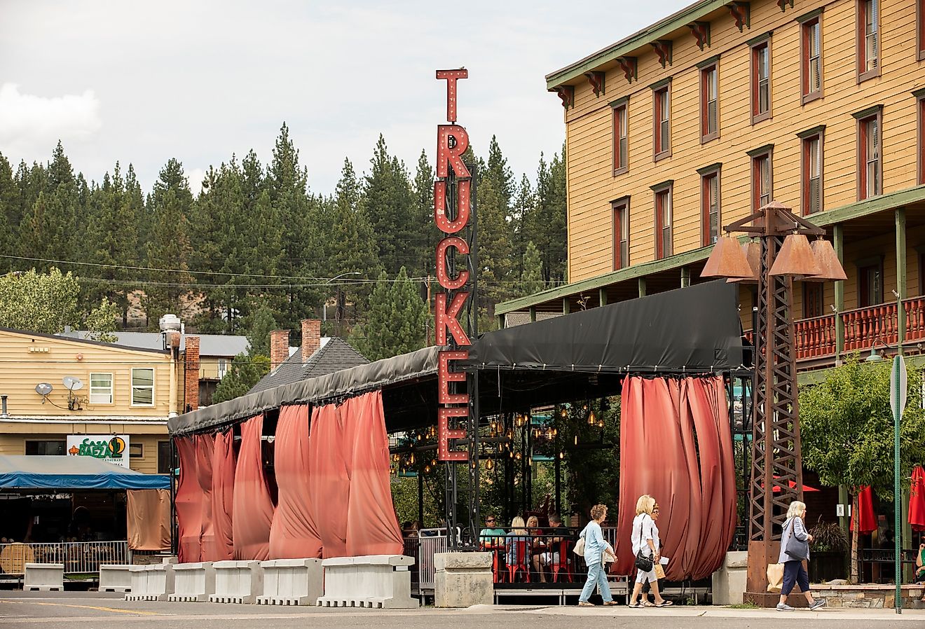 Afternoon sunlight shines on historic downtown Truckee, California. Image credit Matt Gush via Shutterstock