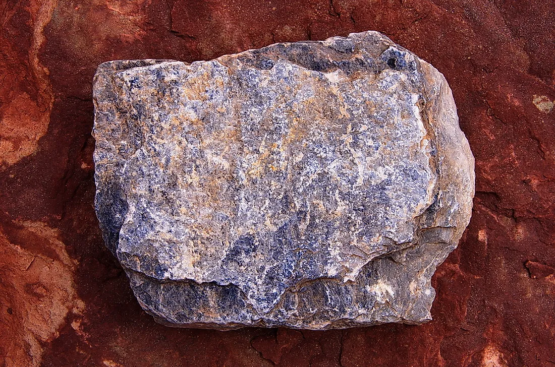 A slab of andesite.