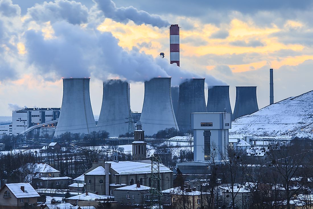 Power plants in Laziska, Poland. 