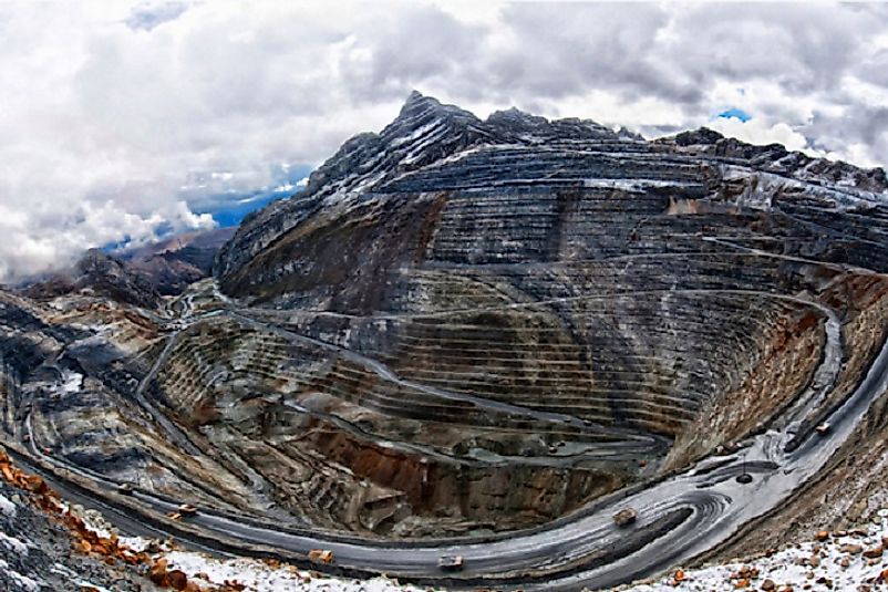 Much of Peru's external debt has been used to develop its mineral resources, such as this copper mine.
