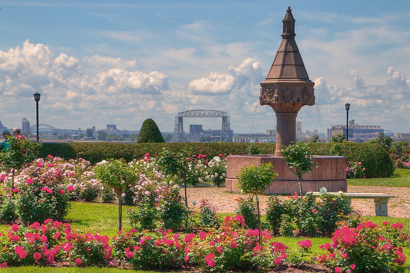 Duluth's Flower Garden in Summer.