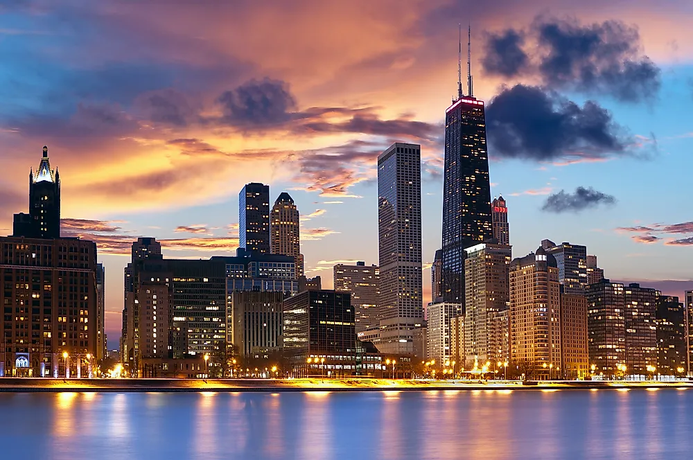 The Chicago skyline. 