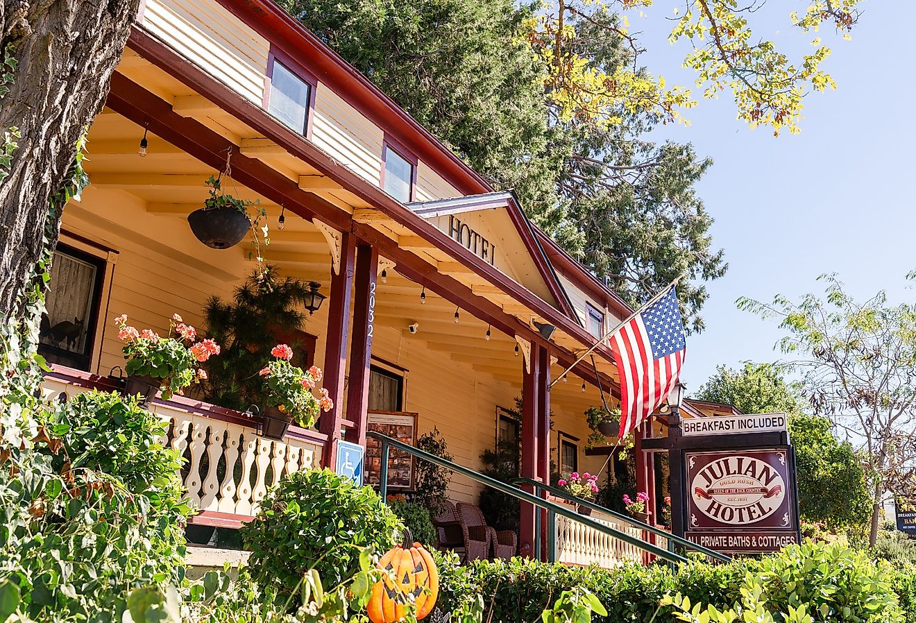 Historic Julian Hotel in Julian, California. Image credit ChristinaAiko Photography via Shutterstock