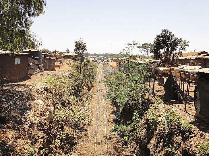 Kibera slums in Kenya.