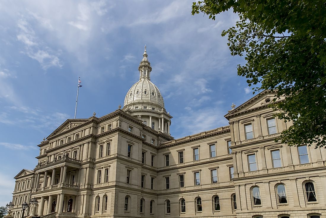 The Michigan state capitol. 