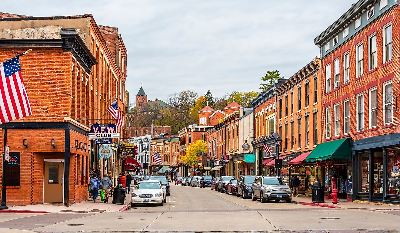 The Main Street in historic Galena, Illinois. Nejdet Duzen / Shutterstock.com.