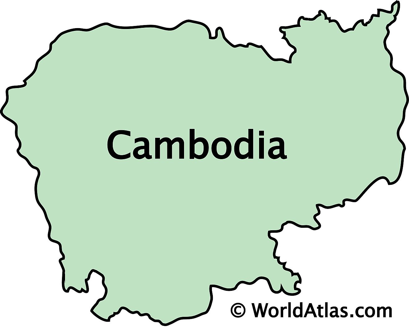 Outline Map of Cambodia