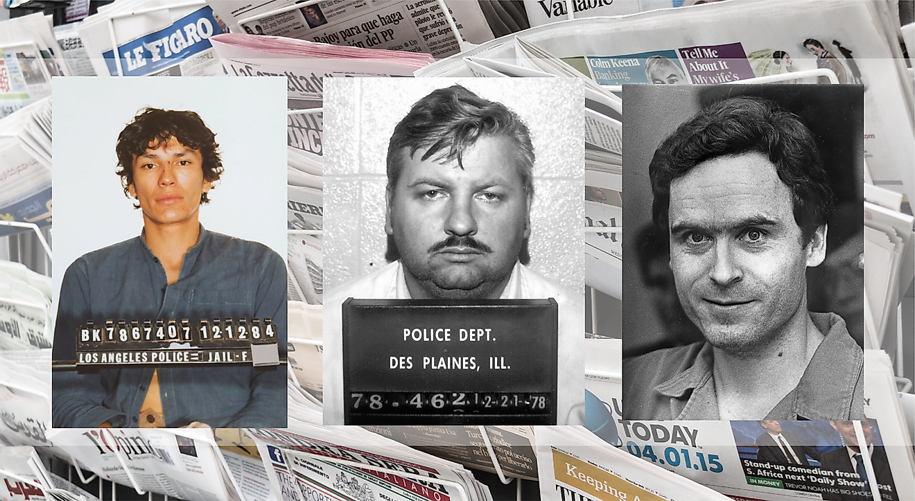 serial killers from the US: Richard Ramirez, John Wayne Gacy, Ted Bundy