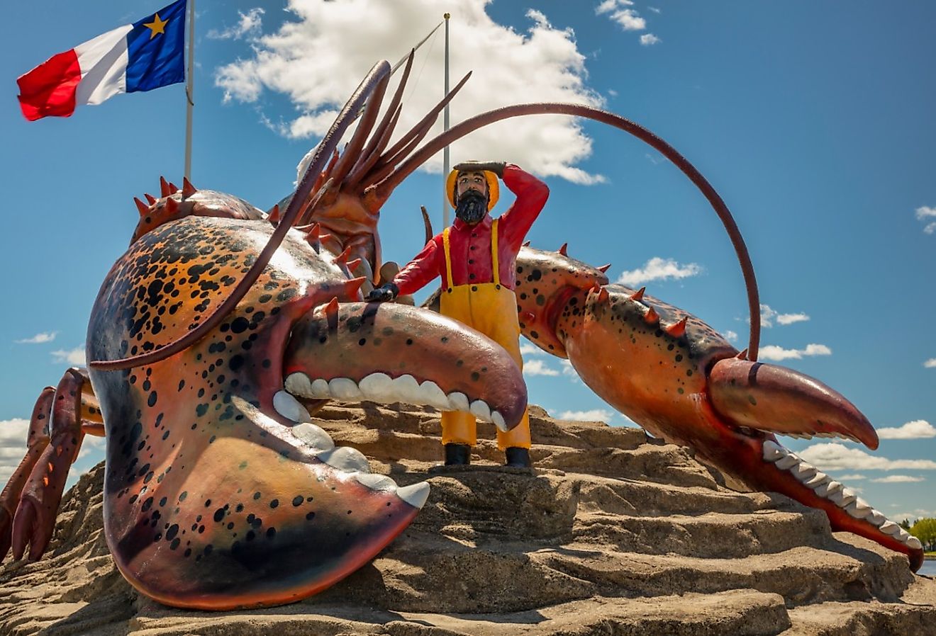 Shediac is a Canadian town that boasts "The World's Largest Lobster, Shediac, New Brunswick. Image credit Darlene Munro via Shutterstock