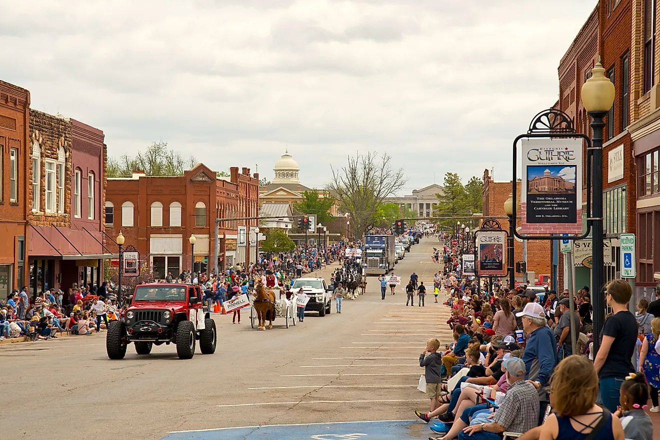 Festival parade in Guthrie, Oklahoma. Image credit: Andreas Stroh / Shutterstock.com.