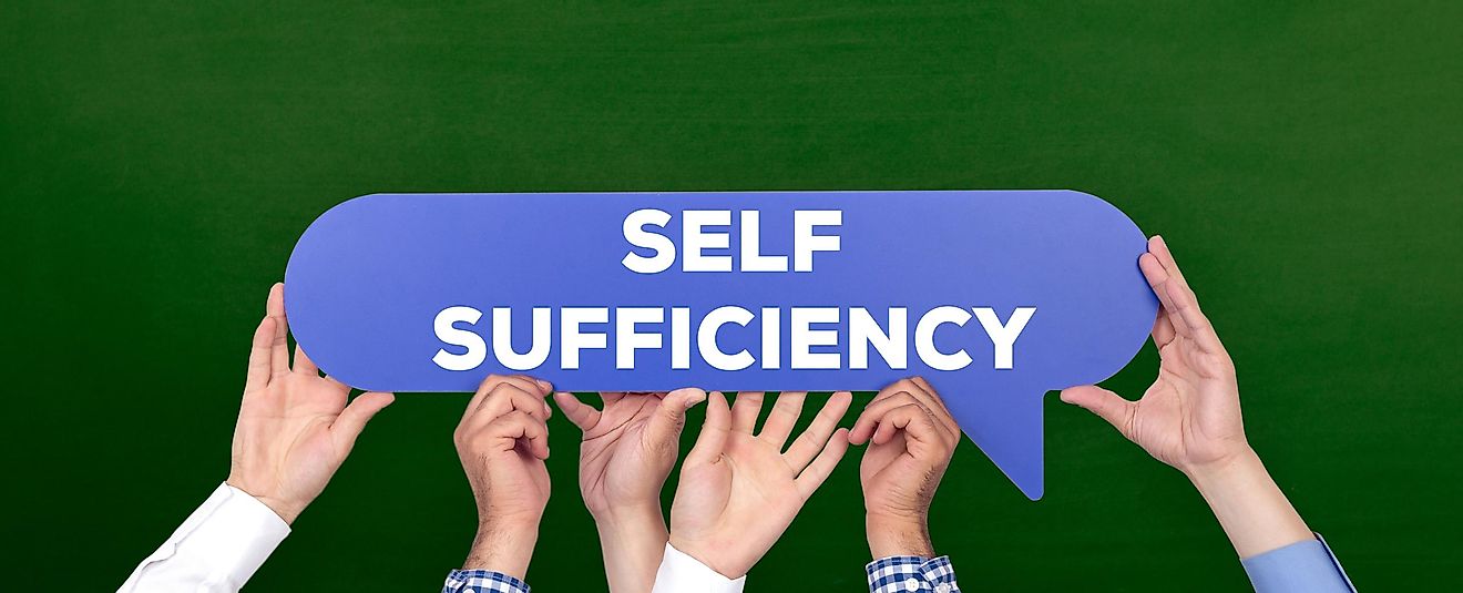 The self-sufficiency of a system can be viewed as a feature that allows a particular system to exist without the help of other systems.