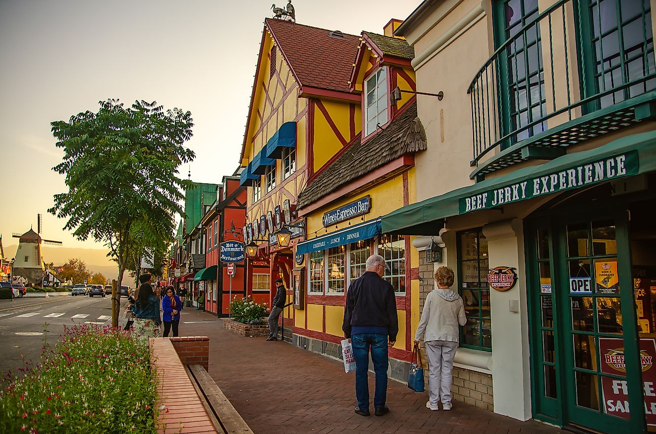 One of the main streets of Solvang, California, via Iv-olga / Shutterstock.com