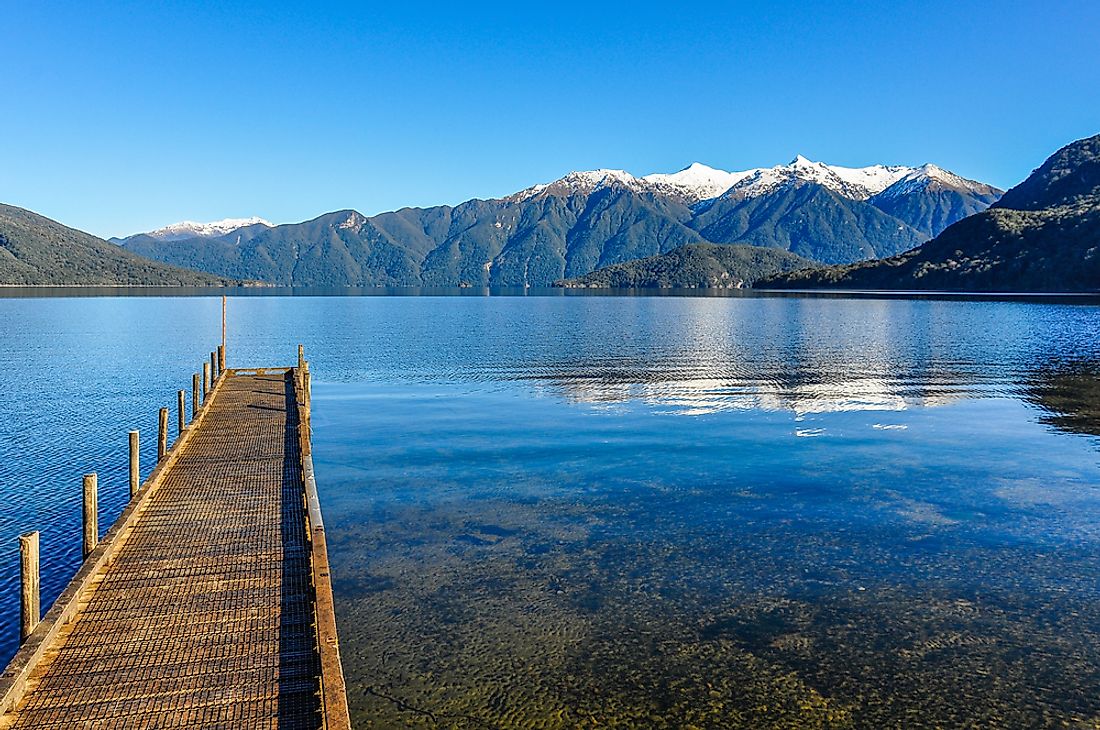 Lake Hauroko, the deepest lake in New Zealand. 