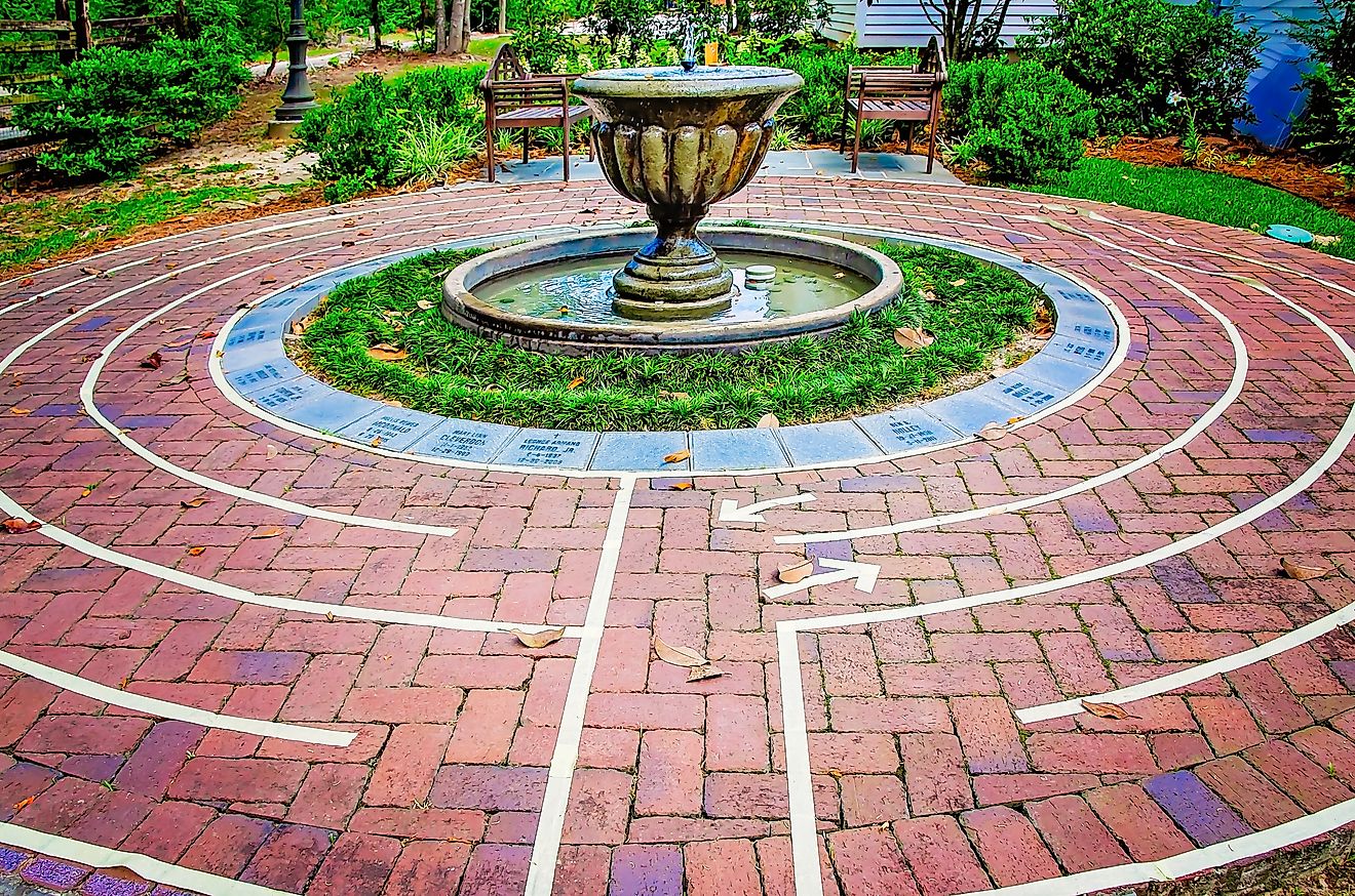 Walking labyrinth at St. Paul’s Episcopal Church in Magnolia Springs, Alabama.