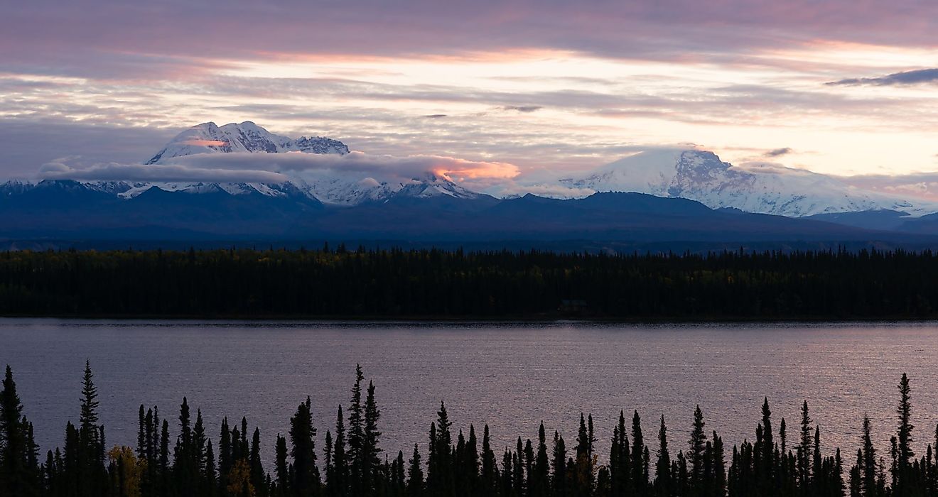 Mount Blackburn, Willow Lake Wrangell-St Elias National Park. 