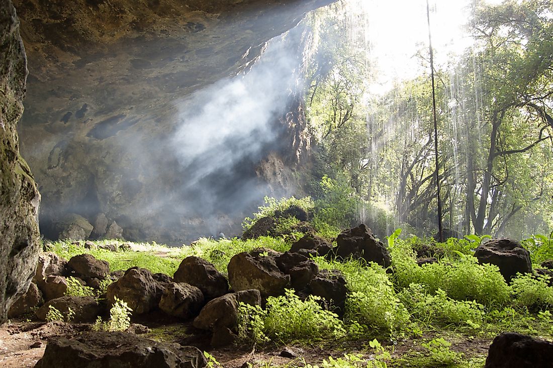 A cave in Mount Elgon National Park, Uganda. 