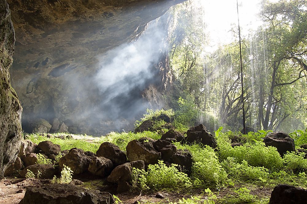 A cave in Mount Elgon National Park, Uganda.
