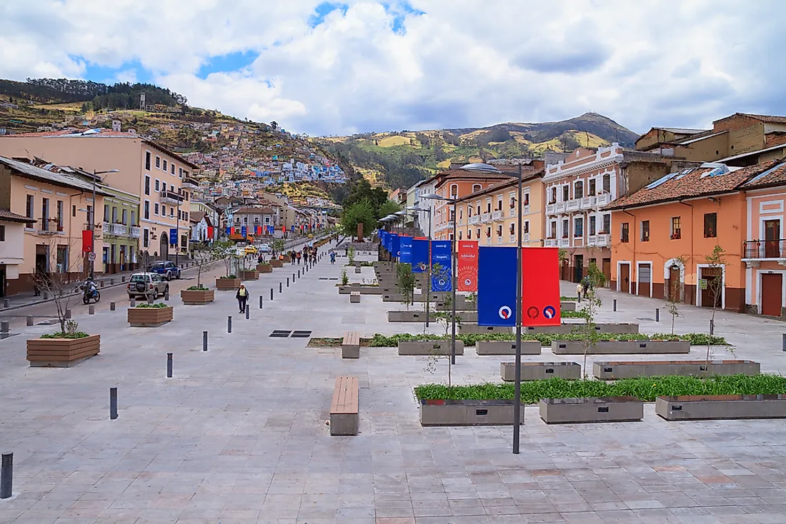 A street in Quito. 