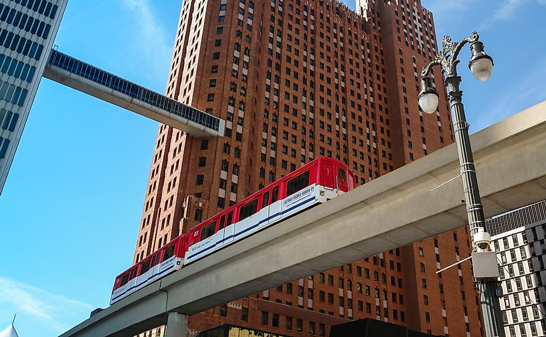 The Detroit People Mover is said to be an example of a "white elephant project". Photo credit: Michael Urmann / Shutterstock.com.