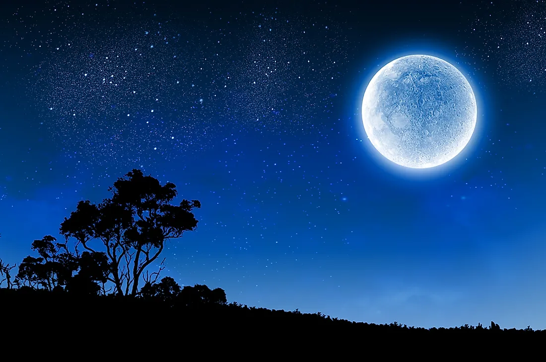 A blue moon refers to an extra unexpected full moon.