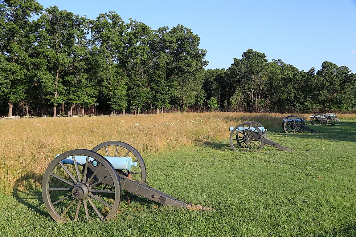 Canyons at the Battle of Pea Ridge. 