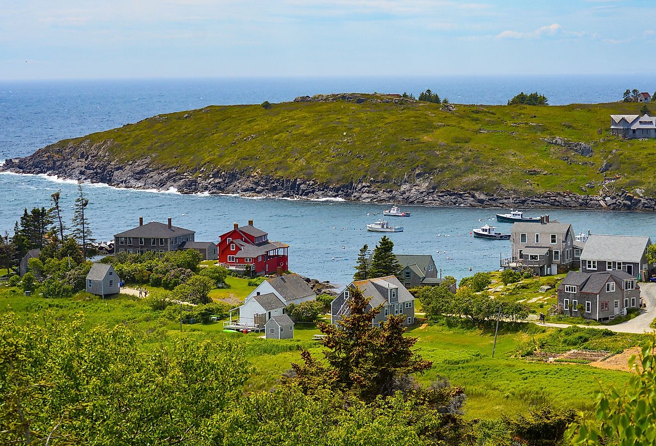 Summer day on Monhegan Island Maine.