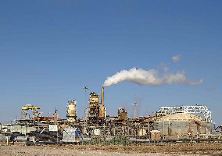 The CalEnergy Salton Sea Geothermal plant. Though one of the largest in the world, it is still second in the U.S. state of California.