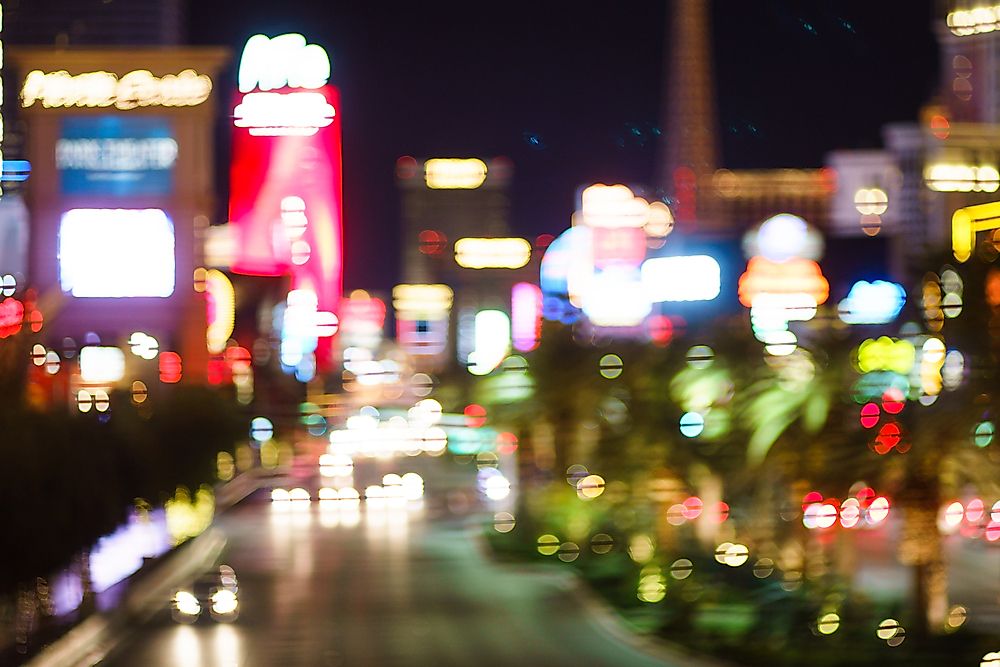 The Las Vegas strip. 