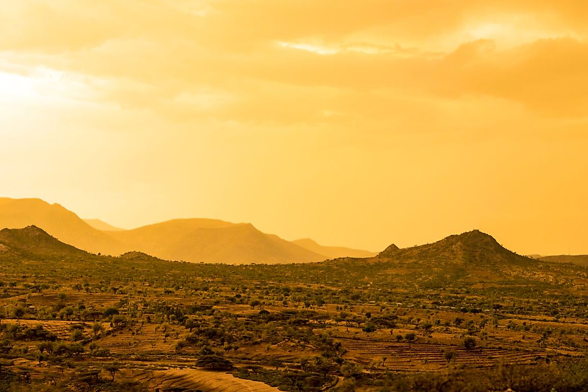 Desert near the borders that Ethiopia shares with Eritrea and Djibouti. 
