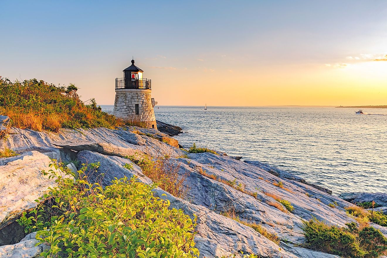 Castle Hill Lighthouse in Newport, Rhode Island. Image credit Marianne Campolongo via Adobe Stock. 