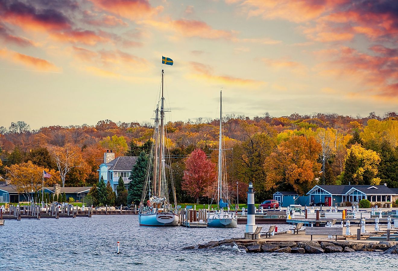 The harbor at Sister Bay, Wisconsin.
