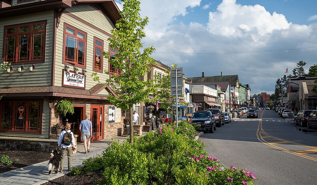 Main Street in Lake Placid, New York.