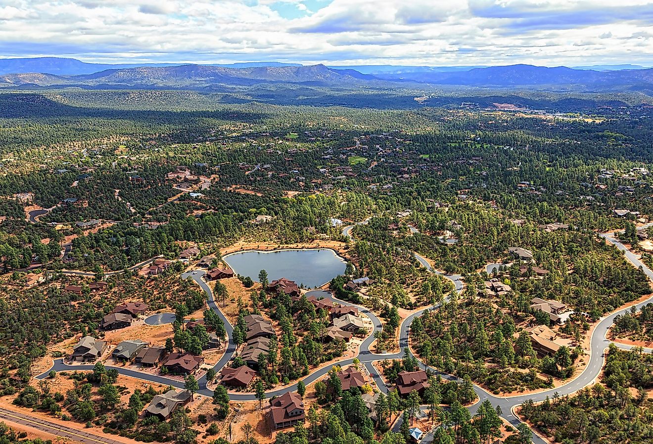 Mogollon Rim from Payson, Arizona.
