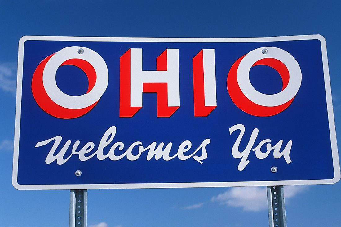 "Welcome to Ohio" sign.