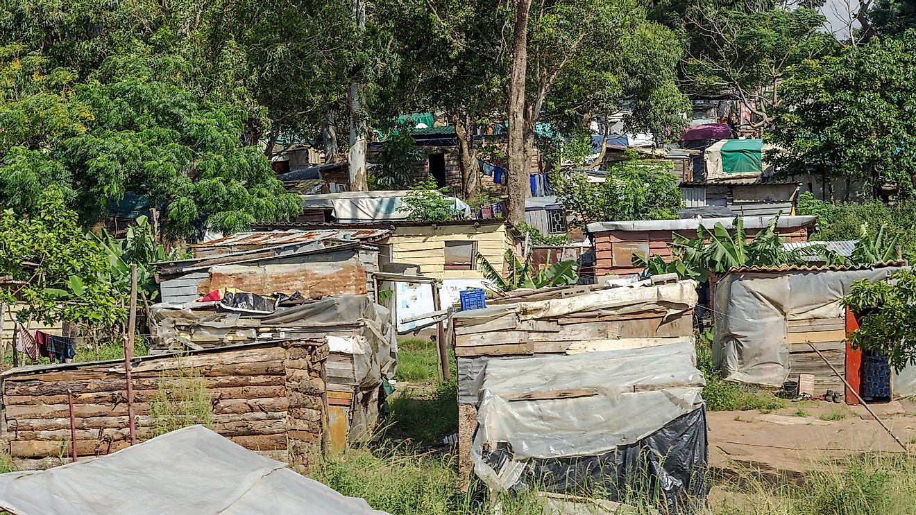 A squatter camp in South Africa.