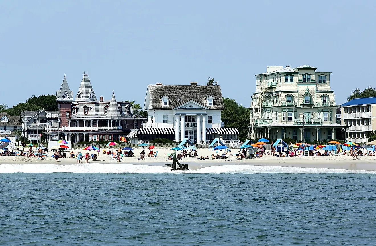 Beachgoers enjoy a day in Cape May, New Jersey. Image credit Racheal Grazias via Shutterstock.com