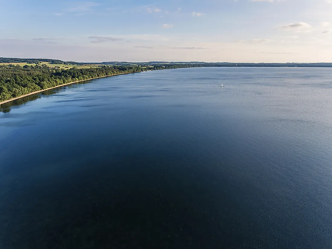 Lake Dusia, one of the largest lakes in Lithuania. 