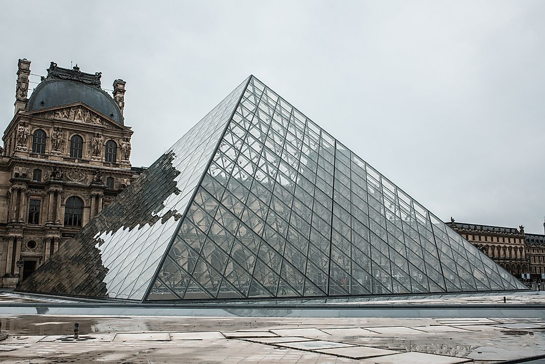 The Louvre, the largest museum in the world. 