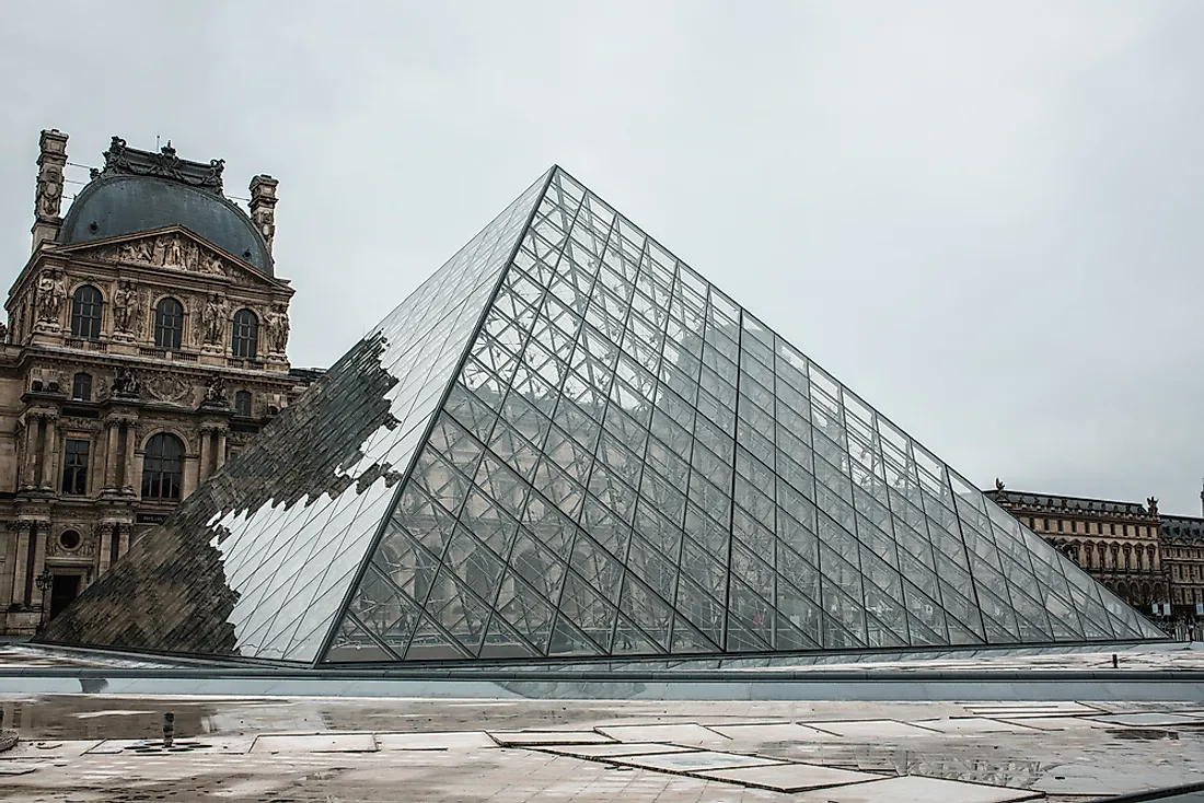 The Louvre, the largest museum in the world.