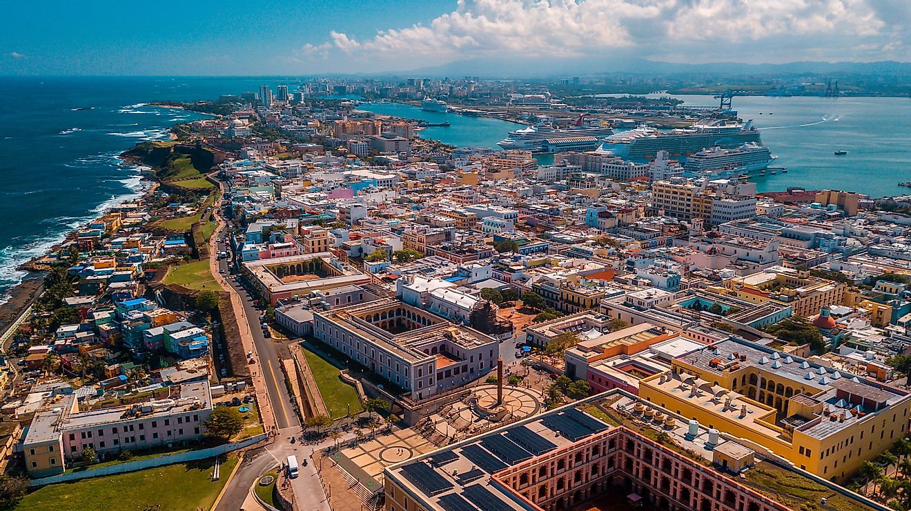 Aerial image of San Juan. Puerto Rico.