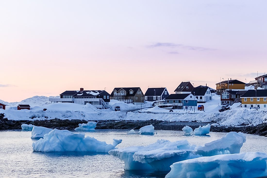 The harbor of Nuuk, Greenland. 