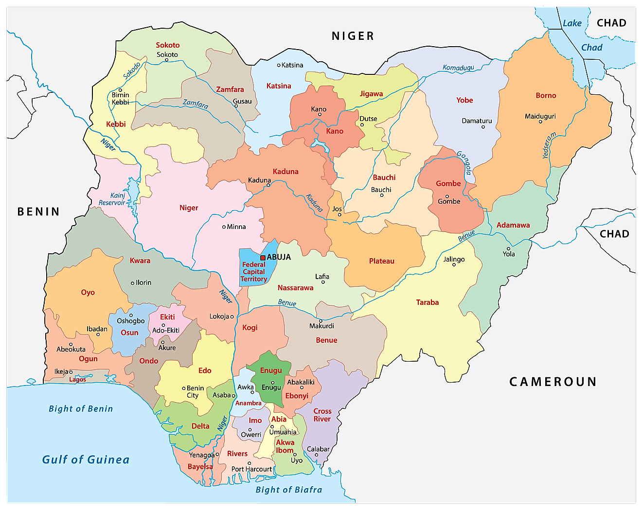 Mapas De Nigeria Atlas Del Mundo