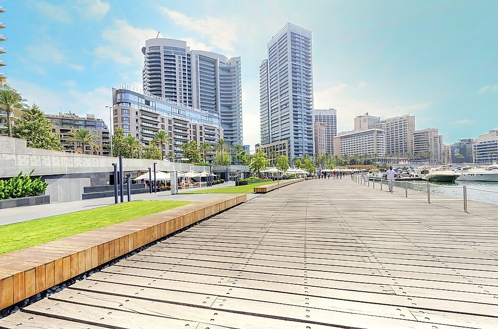 The marina in Beirut, Lebanon. 