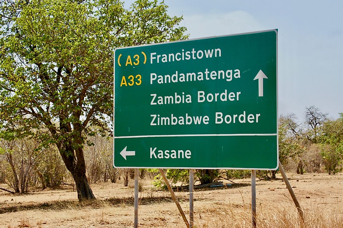 A street sign in Botswana.