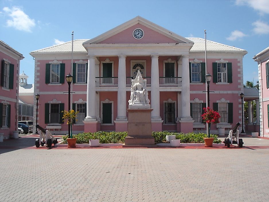 The Bahamian Parliament in Nassau, Bahamas.